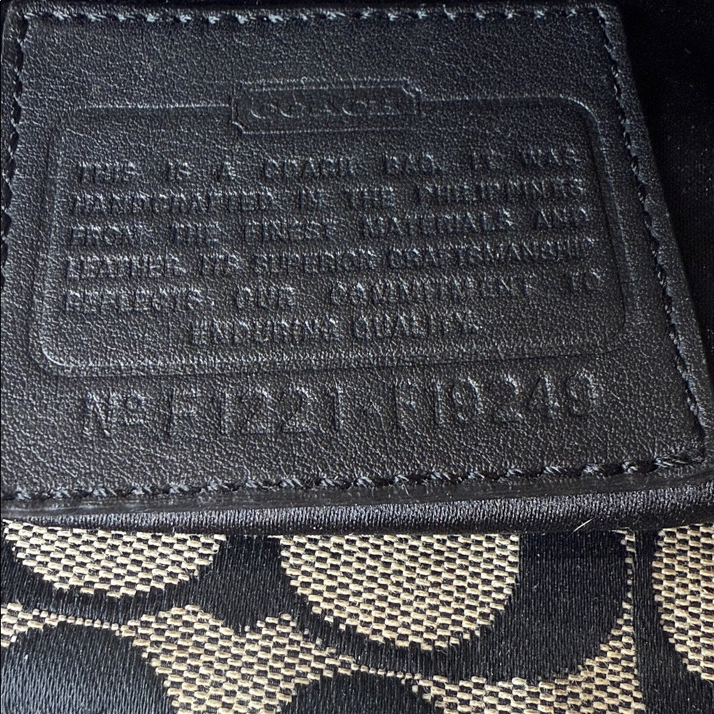 Coach Black and Tan Signature Tote - Picture 13 of 13